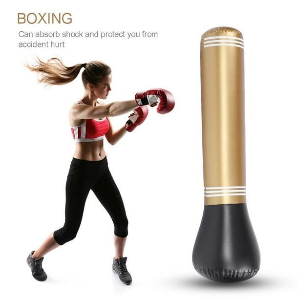 1.5M Inflatable Boxing Punching Bag Gloves Kick Training Tumbler for Kids Adults